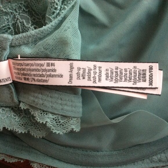 Victoria's Secret Push Up Without Padding Aqua Underwire Like New Bra Size 36DDD - Picture 5 of 7